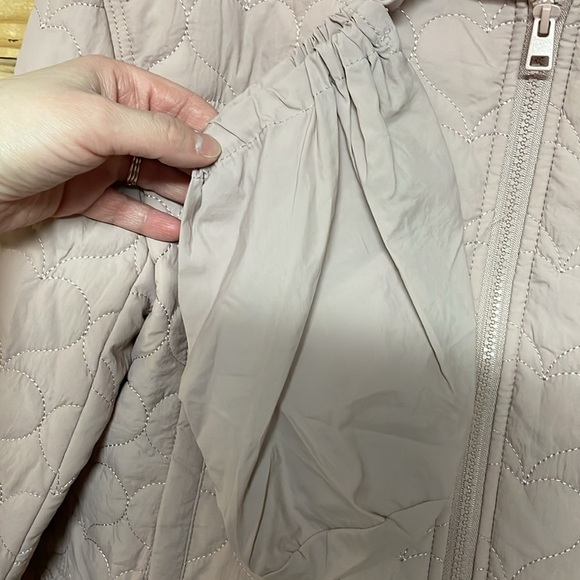Love Tree size S and Large pink hearted quilted ultra packable jacket with bag - Picture 6 of 11